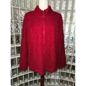 J. Jill Fuzzy Full-Zip with Pockets Cozy Teddy Bear jacket - Size XL